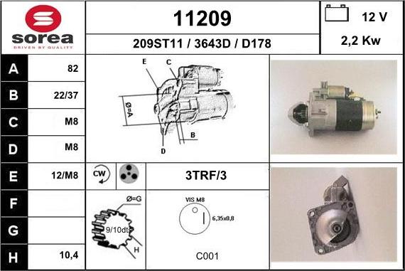 EAI 11209 - Стартер autosila-amz.com