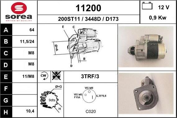 EAI 11200 - Стартер autosila-amz.com