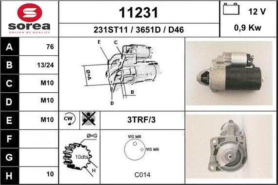 EAI 11231 - Стартер autosila-amz.com