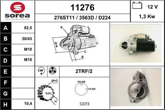 EAI 11276 - Стартер autosila-amz.com