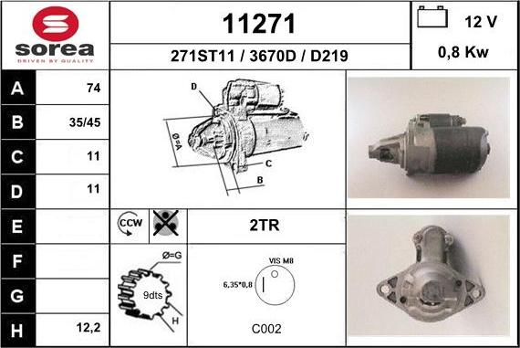 EAI 11271 - Стартер autosila-amz.com