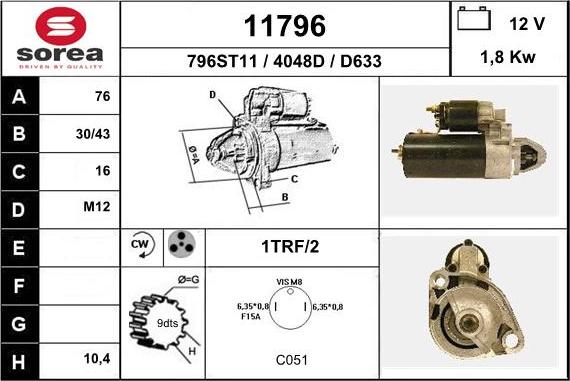 EAI 11796 - Стартер autosila-amz.com