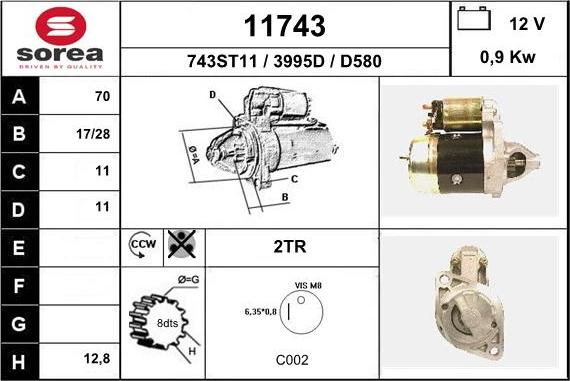 EAI 11743 - Стартер autosila-amz.com