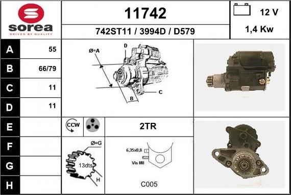 EAI 11742 - Стартер autosila-amz.com