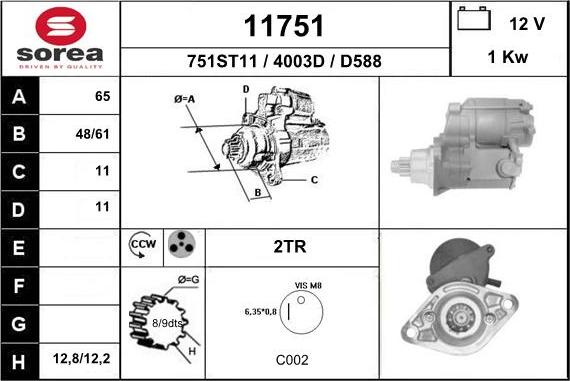 EAI 11751 - Стартер autosila-amz.com