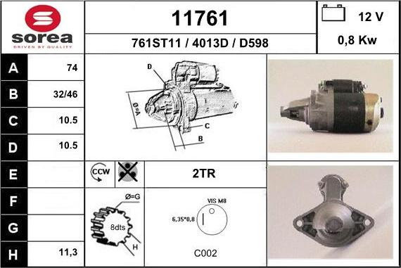 EAI 11761 - Стартер autosila-amz.com