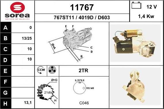 EAI 11767 - Стартер autosila-amz.com