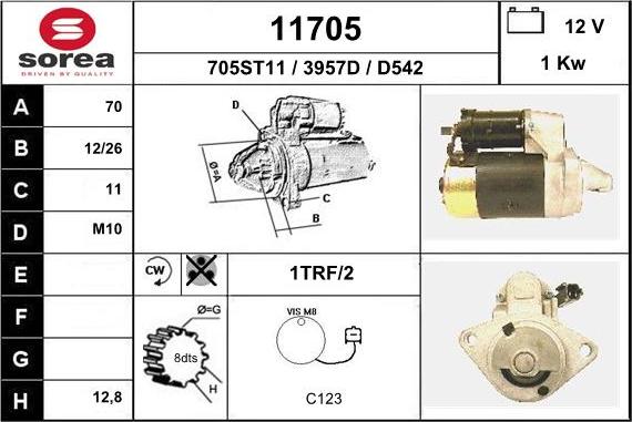 EAI 11705 - Стартер autosila-amz.com