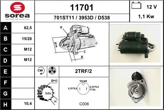 EAI 11701 - Стартер autosila-amz.com