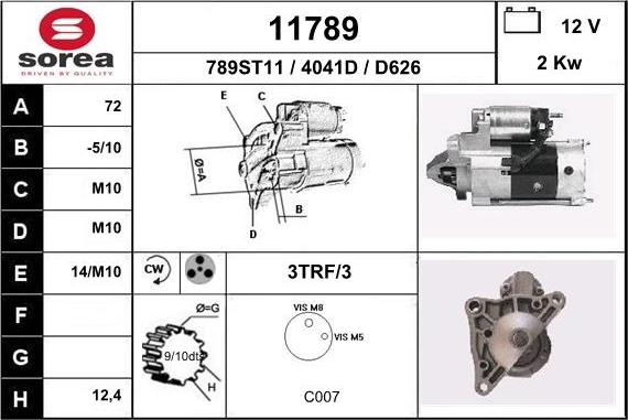 EAI 11789 - Стартер autosila-amz.com