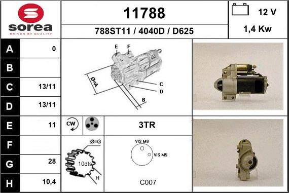 EAI 11788 - Стартер autosila-amz.com