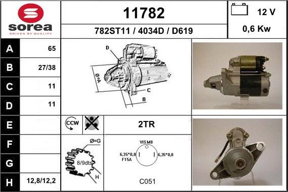 EAI 11782 - Стартер autosila-amz.com