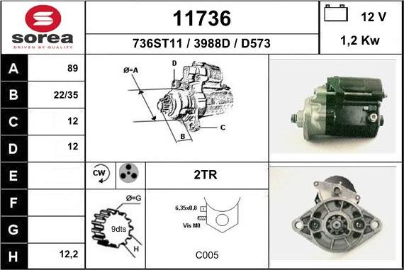 EAI 11736 - Стартер autosila-amz.com