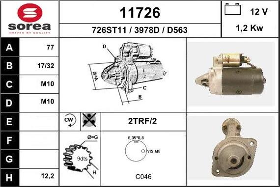 EAI 11726 - Стартер autosila-amz.com