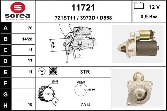 EAI 11721 - Стартер autosila-amz.com