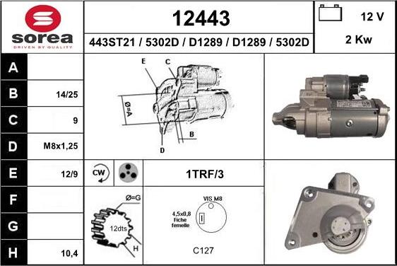 EAI 12443 - Стартер autosila-amz.com