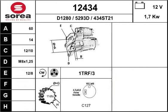 EAI 12434 - Стартер autosila-amz.com