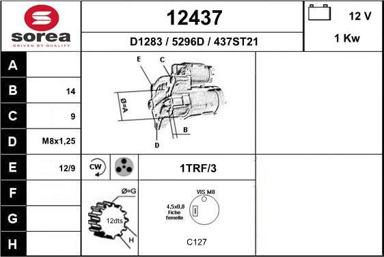 EAI 12437 - Стартер autosila-amz.com