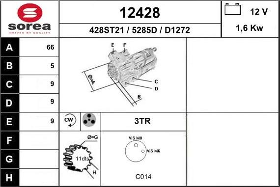 EAI 12428 - Стартер autosila-amz.com