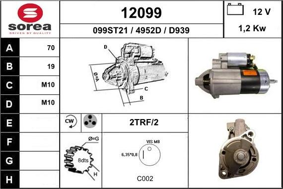 EAI 12099 - Стартер autosila-amz.com