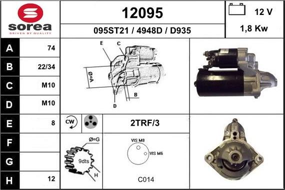 EAI 12095 - Стартер autosila-amz.com