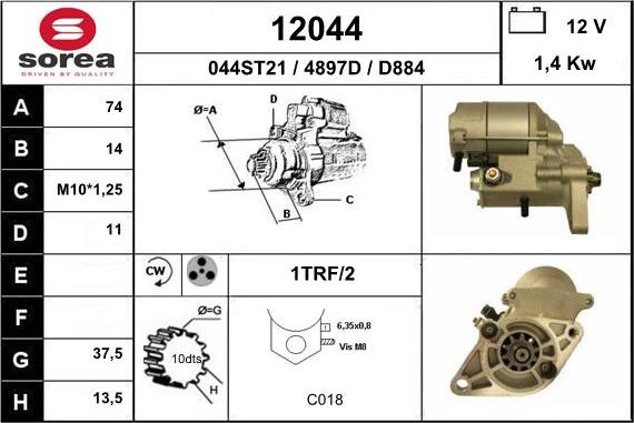 EAI 12044 - Стартер autosila-amz.com