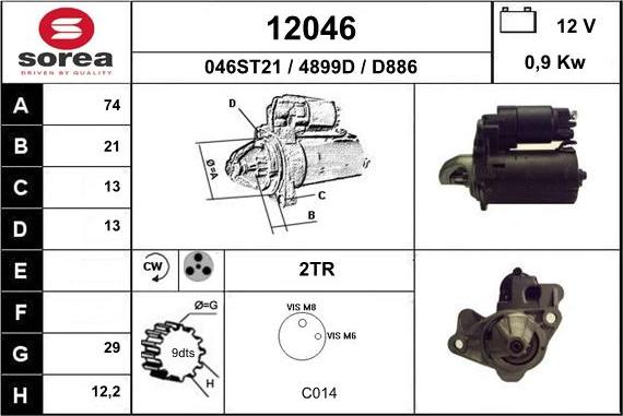 EAI 12046 - Стартер autosila-amz.com