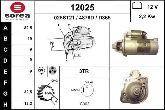 EAI 12025 - Стартер autosila-amz.com