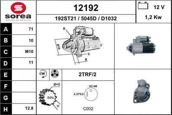 EAI 12192 - Стартер autosila-amz.com