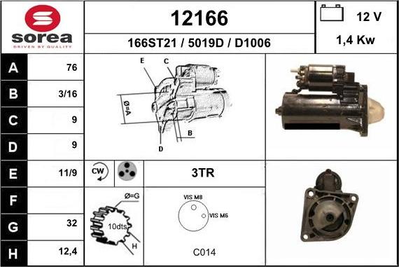 EAI 12166 - Стартер autosila-amz.com