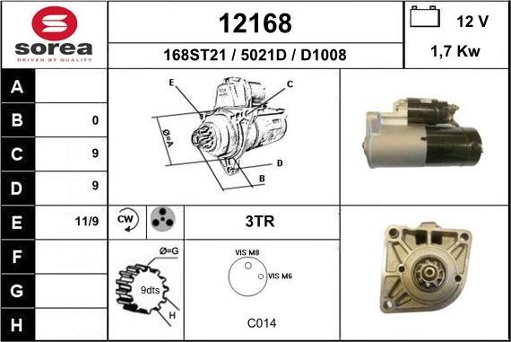 EAI 12168 - Стартер autosila-amz.com