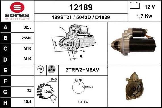 EAI 12189 - Стартер autosila-amz.com