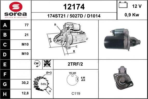 EAI 12174 - Стартер autosila-amz.com