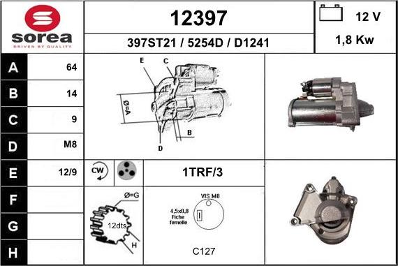 EAI 12397 - Стартер autosila-amz.com