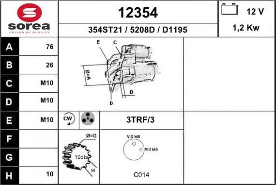 EAI 12354 - Стартер autosila-amz.com