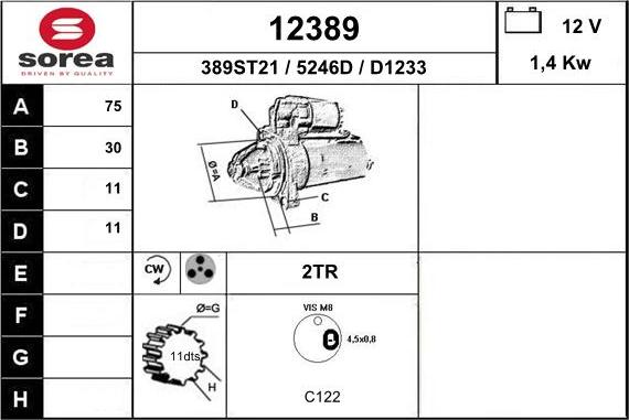 EAI 12389 - Стартер autosila-amz.com