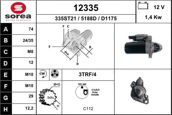 EAI 12335 - Стартер autosila-amz.com