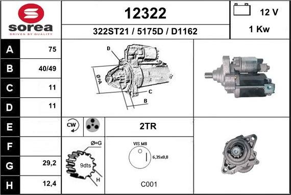 EAI 12322 - Стартер autosila-amz.com