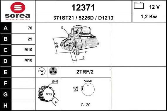 EAI 12371 - Стартер autosila-amz.com