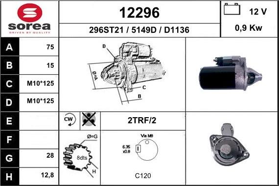 EAI 12296 - Стартер autosila-amz.com