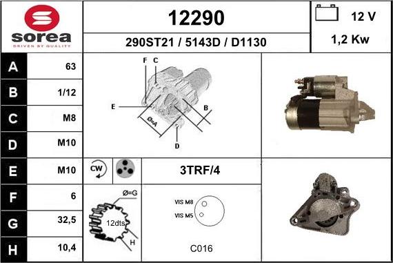 EAI 12290 - Стартер autosila-amz.com