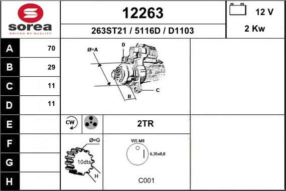 EAI 12263 - Стартер autosila-amz.com