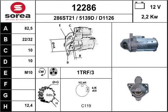 EAI 12286 - Стартер autosila-amz.com