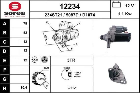 EAI 12234 - Стартер autosila-amz.com