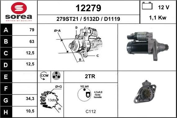 EAI 12279 - Стартер autosila-amz.com