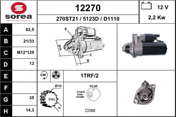 EAI 12270 - Стартер autosila-amz.com