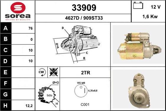 EAI 33909 - Стартер autosila-amz.com