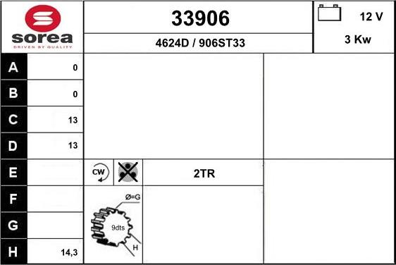 EAI 33906 - Стартер autosila-amz.com