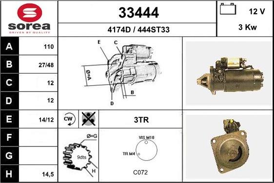 EAI 33444 - Стартер autosila-amz.com