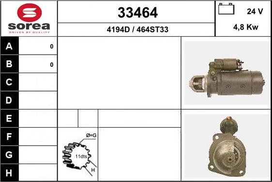 EAI 33464 - Стартер autosila-amz.com